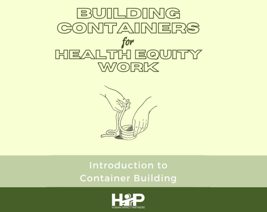 Building Containers for Health Equity Work